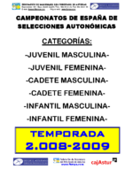 Memoria Campeonatos de España 2009