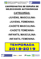 Memoria Campeonatos de España enero 2019