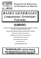 Bases Generales Competiciones Territoriales Federadas 2023-2024 2023-2024