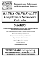 Bases Generales Competiciones Territoriales Federadas 2024-2025