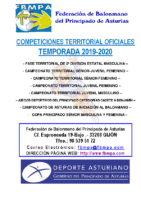 Resultados y Clasificaciones Todas las Competiciones Territoriales 2019-2020