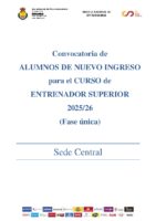 Convocatoria CES 2025-2026 sede central