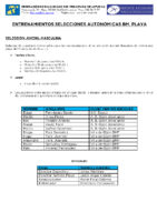 ENTRENAMIENTOS SELECCIONES AUTONÓMICAS PLAYA  – DEL 16 AL 22 DE JUNIO