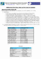ENTRENAMIENTOS SELECCIONES AUTONÓMICAS – DEL 15 AL 31 DE DICIEMBRE
