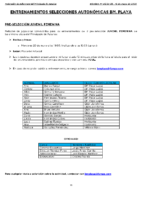 ENTRENAMIENTOS SELECCIONES AUTONÓMICAS BALONMANO PLAYA SEMANA DEL 18 AL 24 DE MAYO