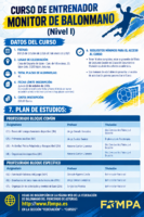 Cartel del curso de entrenador de balonmano